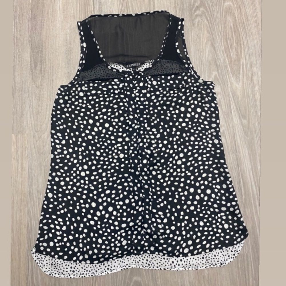 Express Polka Dot and Mesh Tank Size Small